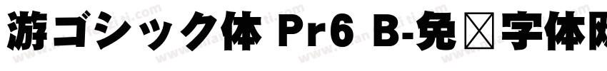 游ゴシック体 Pr6 B字体转换